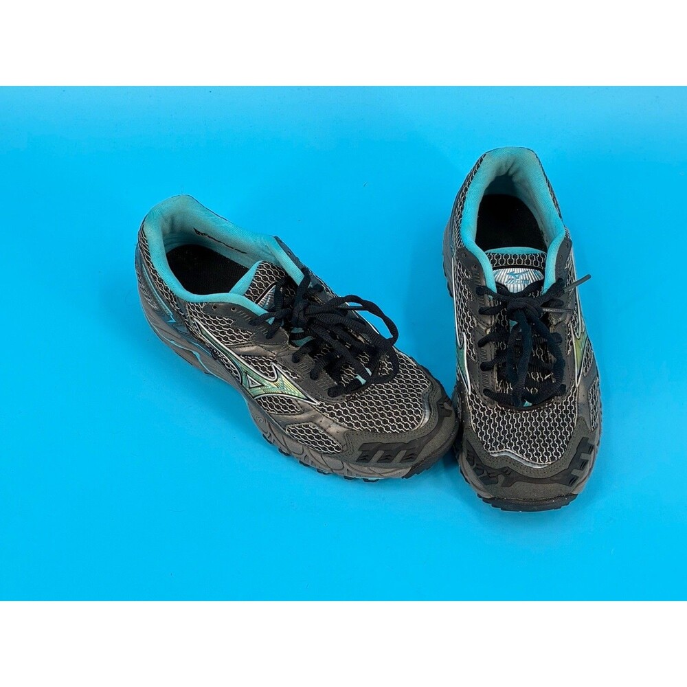 Mizuno Wave Ascend 4 Womens 7.5 EU 38 Black Blue Trail Running Shoes 410353